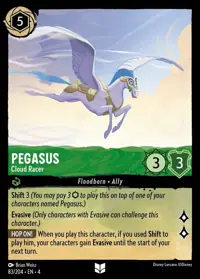 Pegasus - Cloud Racer 083 – Ursula's Return, Lorcana card (English)