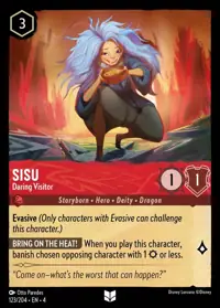 Sisu - Daring Visitor 123 – Ursula's Return, Lorcana card (English)