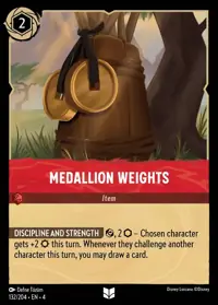 Medallion Weights 132 – Ursula's Return, Lorcana card (English)