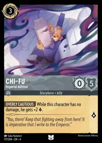 Chi-Fu - Imperial Advisor 177 – Ursula's Return, Lorcana card (English)
