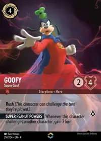 Goofy - Super Goof 214/204 – Ursula's Return, Lorcana card (English)