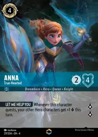 Anna - True-Hearted 217/204 – Ursula's Return, Lorcana card (English)