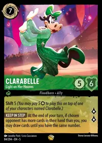 Clarabelle - Light on Her Hooves 084 – Shimmering Skies, Lorcana card (English)