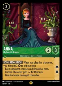 Anna - Diplomatic Queen 085 – Shimmering Skies, Lorcana card (English)
