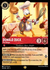 Donald Duck - Pie Slinger 107 – Shimmering Skies, Lorcana card (English)