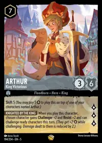 Arthur - King Victorious 194 – Shimmering Skies, Lorcana card (English)