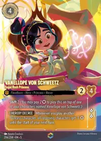 Vanellope von Schweetz - Sugar Rush Princess 206/204 – Shimmering Skies, Lorcana card (English)