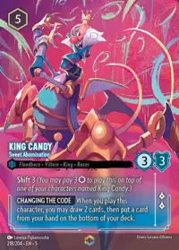 King Candy - Sweet Abomination 218/204 – Shimmering Skies, Lorcana card (English)