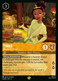 Tiana - Restaurant Owner 016 – Azurite Sea, Lorcana card (English)