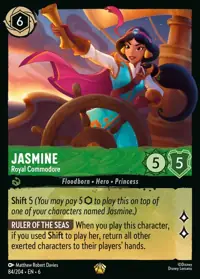 Jasmine - Royal Commodore 084 – Azurite Sea, Lorcana card (English)