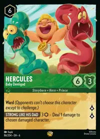 Hercules - Baby Demigod 086 – Azurite Sea, Lorcana card (English)
