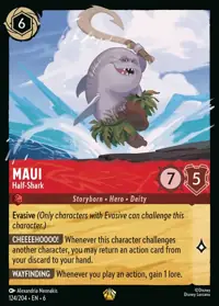 Maui - Half-Shark 124 – Azurite Sea, Lorcana card (English)