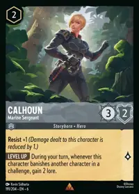 Calhoun - Marine Sergeant 191 – Azurite Sea, Lorcana card (English)