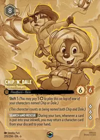 Chip 'n' Dale - Recovery Rangers 205/204 – Azurite Sea, Lorcana card (English)