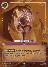Maleficent's Staff 210/204 – Azurite Sea, Lorcana card (English)