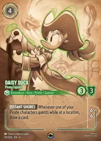 Daisy Duck - Pirate Captain 211/204 – Azurite Sea, Lorcana card (English)