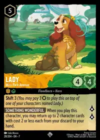 Lady - Miss Park Avenue 028 – Archazia’s Island, Lorcana card (English)