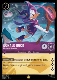 Donald Duck - Flustered Sorcerer 073 – Archazia’s Island, Lorcana card (English)