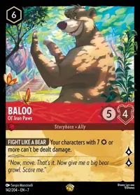 Baloo - Ol' Iron Paws 142 – Archazia’s Island, Lorcana card (English)