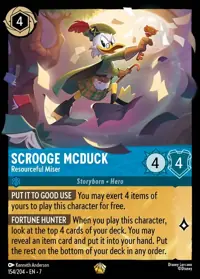 Scrooge McDuck - Resourceful Miser 154 – Archazia’s Island, Lorcana card (English)