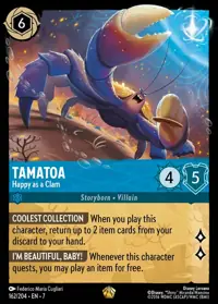 Tamatoa - Happy as a Clam 162 – Archazia’s Island, Lorcana card (English)