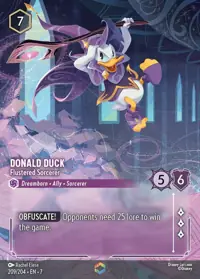 Donald Duck - Flustered Sorcerer 209/204 – Archazia’s Island, Lorcana card (English)