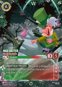 Mad Hatter - Unruly Eccentric 213/204 – Archazia’s Island, Lorcana card (English)