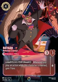 Ratigan - Nefarious Criminal 216/204 – Archazia’s Island, Lorcana card (English)