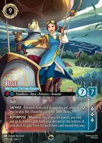 Belle - Mechanic Extraordinaire 217/204 – Archazia’s Island, Lorcana card (English)