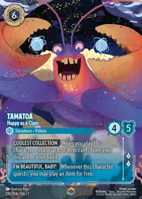 Tamatoa - Happy as a Clam 219/204 – Archazia’s Island, Lorcana card (English)