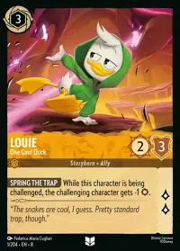 Louie - One Cool Duck 001 – Reign of Jafar, Lorcana card (English)