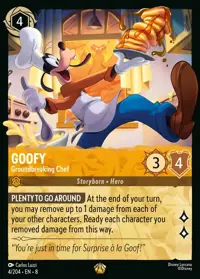 Goofy - Groundbreaking Chef 004 – Reign of Jafar, Lorcana card (English)