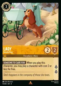 Lady - Family Dog 011 – Reign of Jafar, Lorcana card (English)