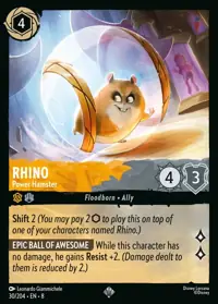Rhino - Power Hamster 030 – Reign of Jafar, Lorcana card (English)