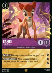 Bambi - Little Prince 063 – Reign of Jafar, Lorcana card (English)
