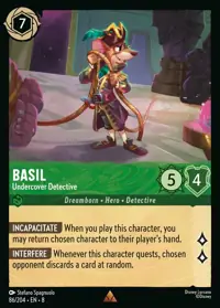 Basil - Undercover Detective 086 – Reign of Jafar, Lorcana card (English)