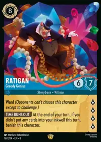 Ratigan - Greedy Genius 167 – Reign of Jafar, Lorcana card (English)