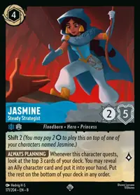 Jasmine - Steady Strategist 171 – Reign of Jafar, Lorcana card (English)