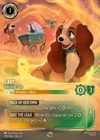 Lady - Decisive Dog 205/204 – Reign of Jafar, Lorcana card (English)
