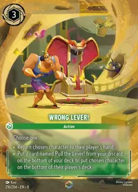 Wrong Lever! 216/204 – Reign of Jafar, Lorcana card (English)