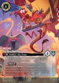 Mushu - Your Worst Nightmare 218/204 – Reign of Jafar, Lorcana card (English)