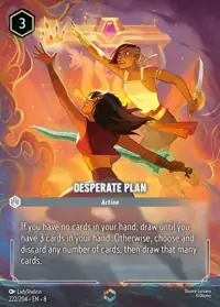Desperate Plan 222/204 – Reign of Jafar, Lorcana card (English)