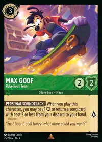 Max Goof - Rebellious Teen 075 – Fabled, Lorcana card (English)