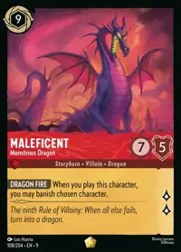 Maleficent - Monstrous Dragon 108 – Fabled, Lorcana card (English)