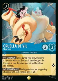 Cruella De Vil - Style Icon 143 – Fabled, Lorcana card (English)