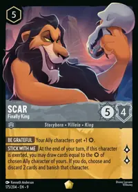 Scar - Finally King 175 – Fabled, Lorcana card (English)