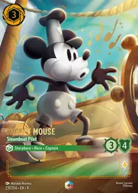 Mickey Mouse - Steamboat Pilot 231/204 – Fabled, Lorcana card (English)