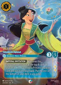 Mulan - Considerate Diplomat 235/204 – Fabled, Lorcana card (English)