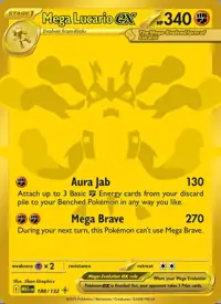 Mega Lucario ex 188/132 – Mega Evolution (MEG), Pokémon card (English)