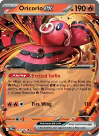 Oricorio ex 018/094 – Phantasmal Flames (PFL), Pokémon card (English)